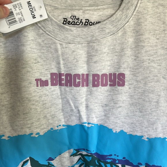 The Beach Boys Gray and Blue Mountain Print Sweater - Picture 2 of 3